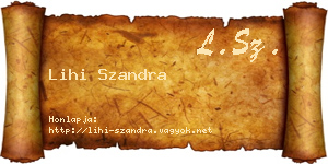 Lihi Szandra névjegykártya